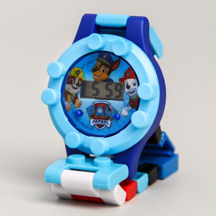 Щенячий патруль. Часы наручные лего Щенячий патруль. Часы наручные лего "Щенячий патруль", с ремешком-конструктором, PAW PATROL