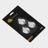 Крючки самоклеящиеся SAVANNA &laquo;Листики&raquo;, 3 шт, металл, 4&times;3&times;1,5 см