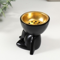 Подставка под благовония полистоун "Человечек сидит" чёрный 6,7х6х6,8 см Подставка под благовония полистоун "Человечек сидит" чёрный 6,7х6х6,8 см