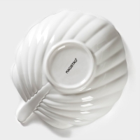 Салатник фарфоровый Magistro &laquo;Лист Бланш&raquo;, 550 мл, 20,5&times;17 см, цвет белый