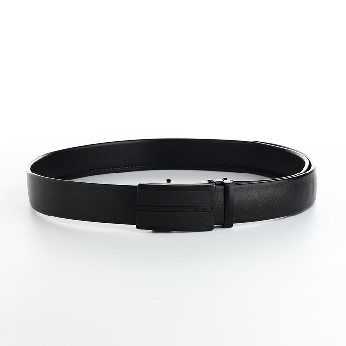 Ремень мужской, ширина 3,5 см, пряжка автомат, цвет чёрный