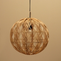 Светильник потолочный из ротанга "Рассвет" 1х120Вт, Е27, 40х40х35 см