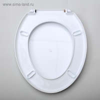 Сиденье для унитаза &laquo;Декор. Капли&raquo;, 44,5&times;37,5 см, с крышкой, белое