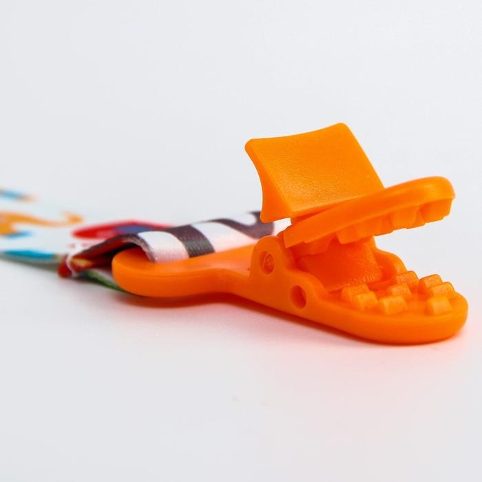 Держатель для соски - пустышки &laquo;Слоники&raquo;, на ленте, 28 см.