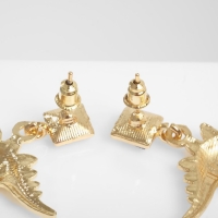 Серьги со стразами «Динозавры», цвет фиолетовый в золоте Серьги со стразами «Динозавры», цвет фиолетовый в золоте