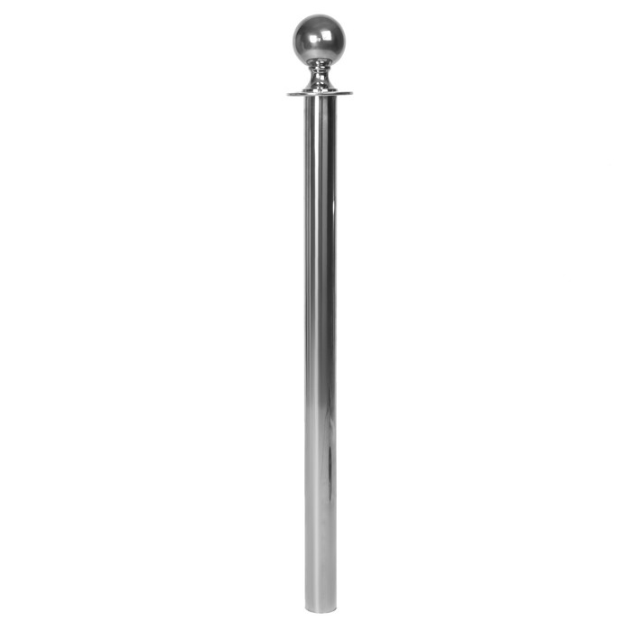 Стойка ограждения серебряная Calligrata, высота-95см, диаметр 5,1см, напольный диаметр-32см Стойка ограждения серебряная Calligrata, высота-95см, диаметр 5,1см, напольный диаметр-32см