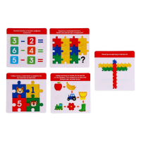 Конструктор обучающий &laquo;Умные пазлы&raquo;, 138 деталей, набор карточек