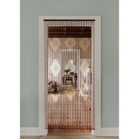 Занавеска декоративная деревянная, 90&times;190 см, 52 нити, цвет МИКС