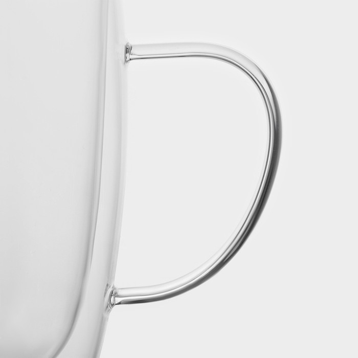 Набор стеклянных кружек с двойными стенками Magistro &laquo;Дуо&raquo;, 450 мл, 13&times;9&times;14,8 см, 2 шт