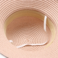 Шляпа для девочки MINAKU с бантом, цвет розовый, р-р 52