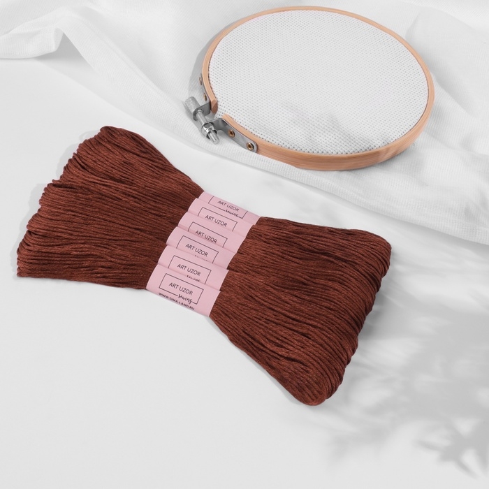 Набор ниток мулине №3857, 8 ± 1 м, 6 шт, цвет тёмно-коричневый Набор ниток мулине №3857, 8 ± 1 м, 6 шт, цвет тёмно-коричневый