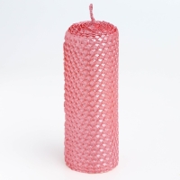 Свеча из вощины, 4,5х4,5х12,5 см, фуксия металлик Свеча из вощины, 4,5х4,5х12,5 см, фуксия металлик
