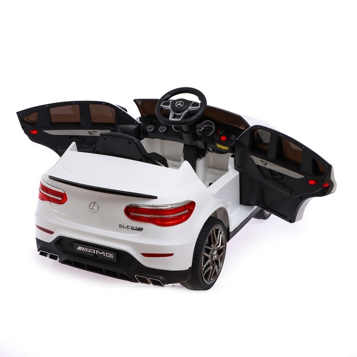 Электромобиль MERCEDES AMG GLC63S COUPE, полный привод 4WD, EVA, кожаное сидение, цвет белый