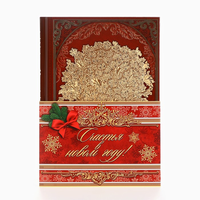 Родословная новогодняя книга с пером в шкатулке &laquo;Новый год: Сказочного нового года&raquo;, 26 х 8 х 27 см, набор