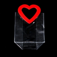 Пакет подарочный из ПВХ  Красный 20Х18Х10 см