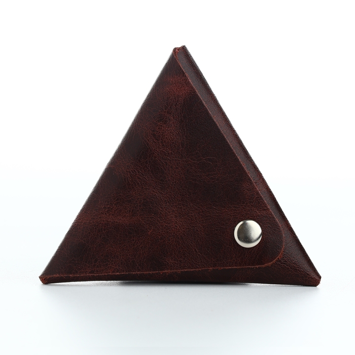 Монетница на кнопке TEXTURA, цвет коричневый Монетница на кнопке TEXTURA, цвет коричневый