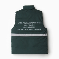 Жилет утеплённый для мальчиков, цвет зелёный, рост 104-110 см