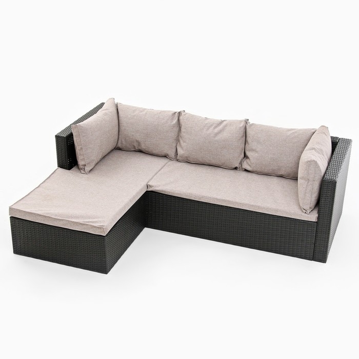 Набор садовой мебели Набор садовой мебели "Флорант": угловой диван, стол, плетение: искусственный ротанг, мокко