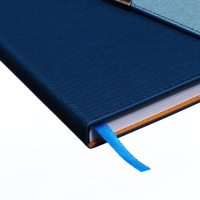 Органайзер на кольцах, А5, 140л, клетка, обл.кожзам, Стиль, синий Органайзер на кольцах, А5, 140л, клетка, обл.кожзам, Стиль, синий