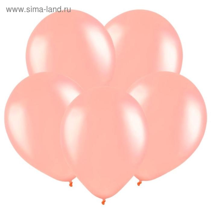 Шар латексный 12", металл, набор 100 шт., розовое золото