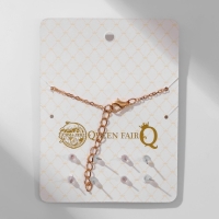 Гарнитур 5 предметов: 4 пары пусет, кулон &laquo;Балерина&raquo;, цвет белый в золоте, 43 см