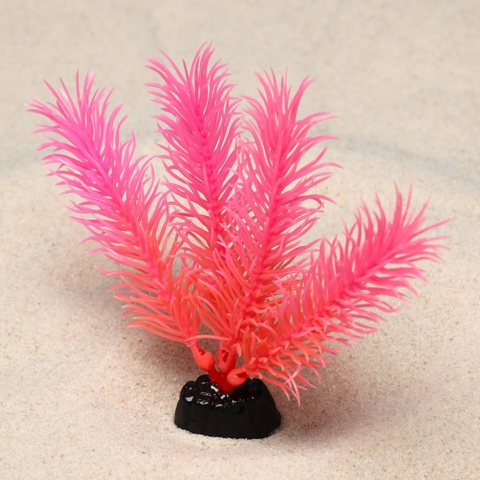 Растение искусственное аквариумное, светящееся, 10 см, красное Растение искусственное аквариумное, светящееся, 10 см, красное