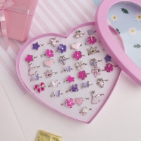 Кольцо детское «Выбражулька» ассорти для девочек, форма МИКС, цвет МИКС, безразмерное Кольцо детское «Выбражулька» ассорти для девочек, форма МИКС, цвет МИКС, безразмерное