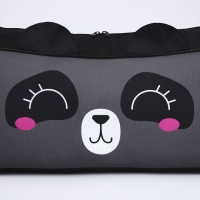 Сумка детская спортивная для девочки «Панда с ушками», 40х21х24 см, цвет чёрный Сумка детская спортивная для девочки «Панда с ушками», 40х21х24 см, цвет чёрный