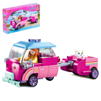 Конструктор Розовая Мечта &laquo;Машинка с прицепом&raquo;, 116 деталей