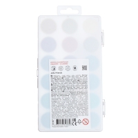 Акварель 18 цветов, ErichKrause Jolly Friends, без кисти, пластиковая коробка, еврподвес