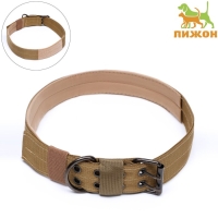 Ошейник с мягкой подкладкой, 75 х 4 см, ОШ 51-61 см, песочный Ошейник с мягкой подкладкой, 75 х 4 см, ОШ 51-61 см, песочный
