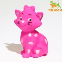Игрушка пищащая "Кошечка" для собак, 10 см, розовая Игрушка пищащая "Кошечка" для собак, 10 см, розовая