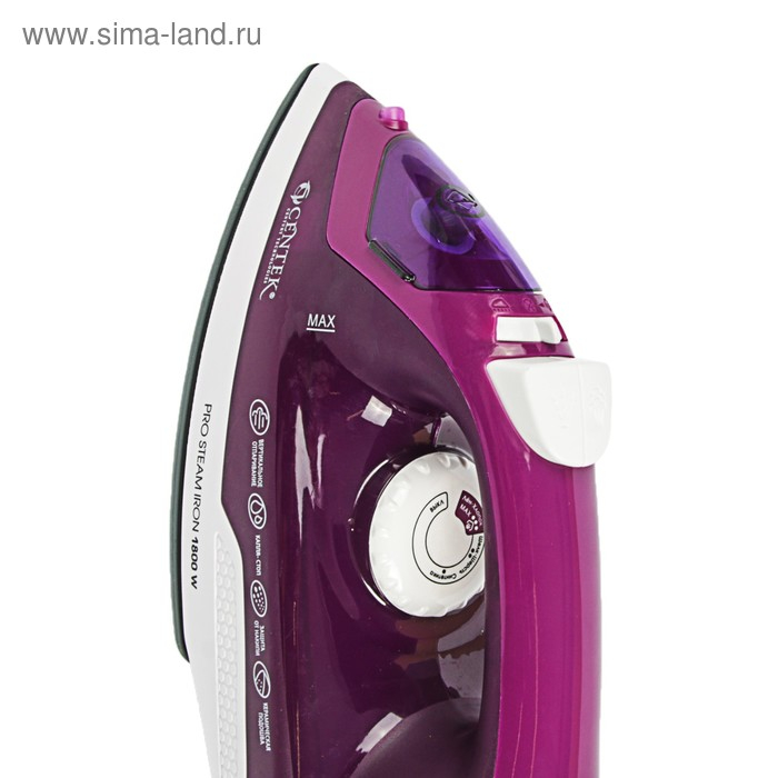 Утюг Centek CT-2348, 1300-1800 Вт, керамическая подошва, 200 мл, фиолетовый Утюг Centek CT-2348, 1300-1800 Вт, керамическая подошва, 200 мл, фиолетовый