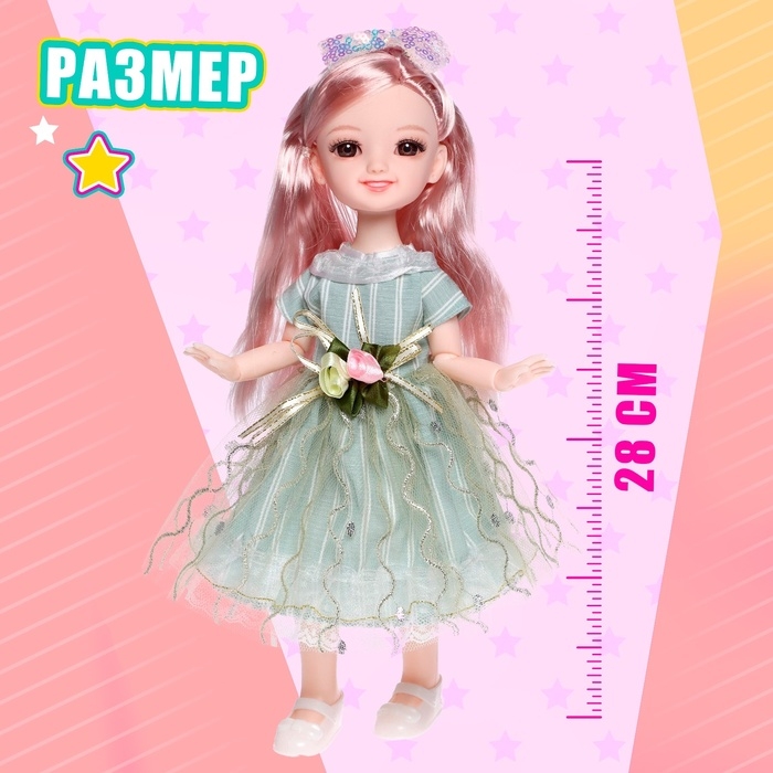 Кукла шарнирная &laquo;Алиса&raquo; в платье, МИКС