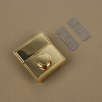 Застёжка для сумки, 4,3 &times; 4,7 см, цвет золотой