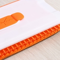 Швабра с отжимом, водосгоном и щёткой Raccoon, 2 насадки из микрофибры 50&times;11 см, стальная ручка 141 см