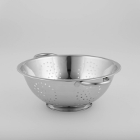 Дуршлаг из нержавеющей стали Доляна &laquo;Индия&raquo;, 3,5 л, d=28 см, на ножке, две ручки