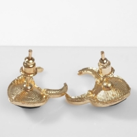 Серьги эмаль &laquo;Дьяволёнок&raquo; сердце, цвет чёрный в золоте