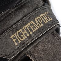 Лапы боксёрские изогнутые FIGHT EMPIRE, VINTAGE, натуральная кожа, ретро-серые, пара