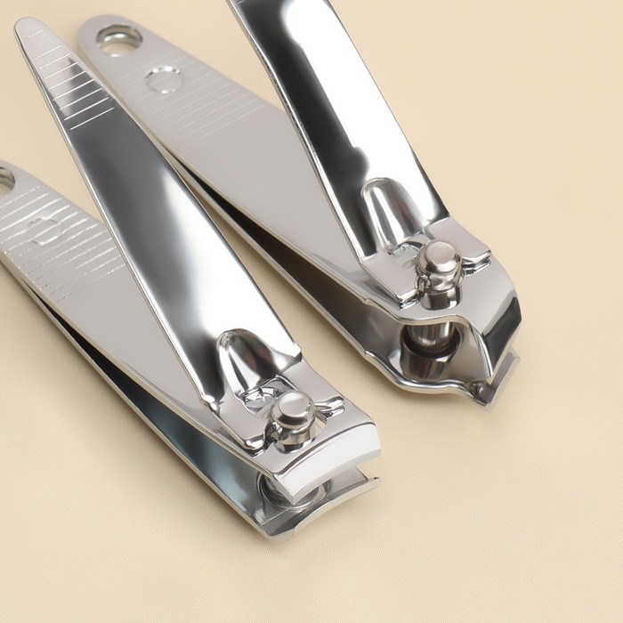 Набор маникюрный &laquo;Мур-мяу&raquo;, 7 предметов, в футляре, цвет чёрный/белый