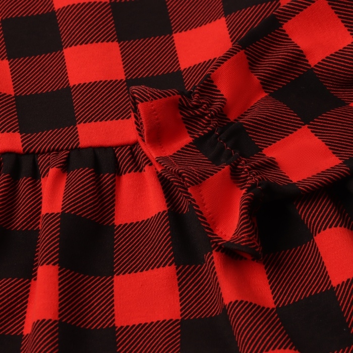 Платье детское с рюшами KAFTAN Платье детское с рюшами KAFTAN "Клеточка" размер 32 (110-116)