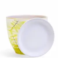 Набор горшков цветочный поддоном 4 шт 0,4 / 1 / 2,5 / 5 л керамика, Тропики