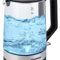 Чайник HYK-G8808 1.7л. 2200Вт черный серебристый