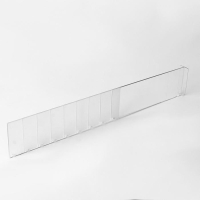 Пластиковый обламывающийся разделитель c передним ограничителем 60 мм, 185-385&times;20&times;60 мм