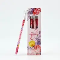 Ручка пластик с колпачком "8 Марта", синяя паста 0.5 мм