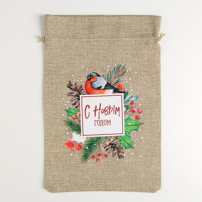 Мешок с термонаклейкой &laquo;Снегирь&raquo;, 20 х 30 см +/- 1.5 см, Новый год