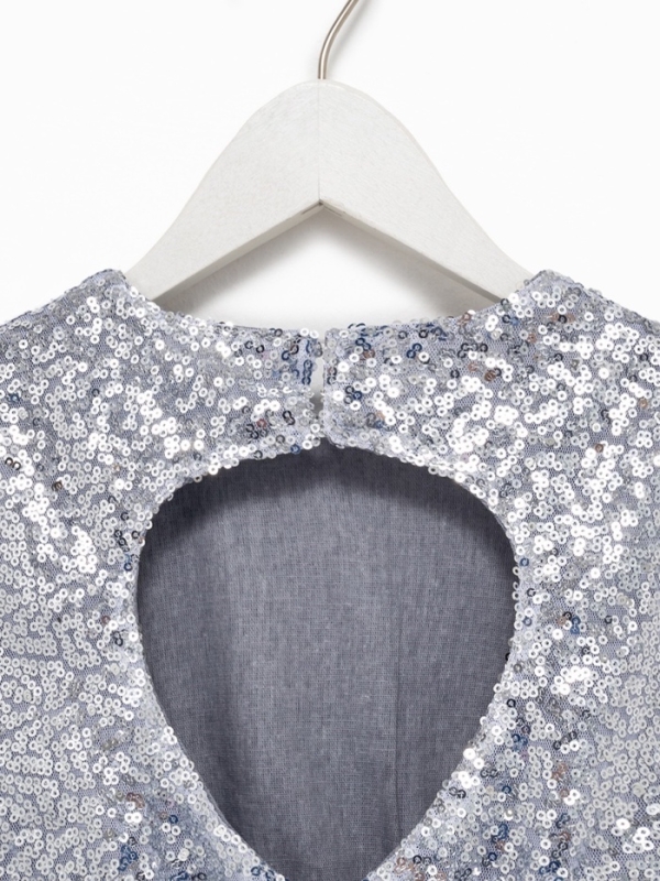 Платье детское с пайетками KAFTAN, размер 34 (122-128 см), ярко-розовый