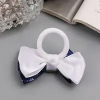 Резинка для волос &laquo;Школьница&raquo;, бант микс, 6 см, бело-синий, МИКС