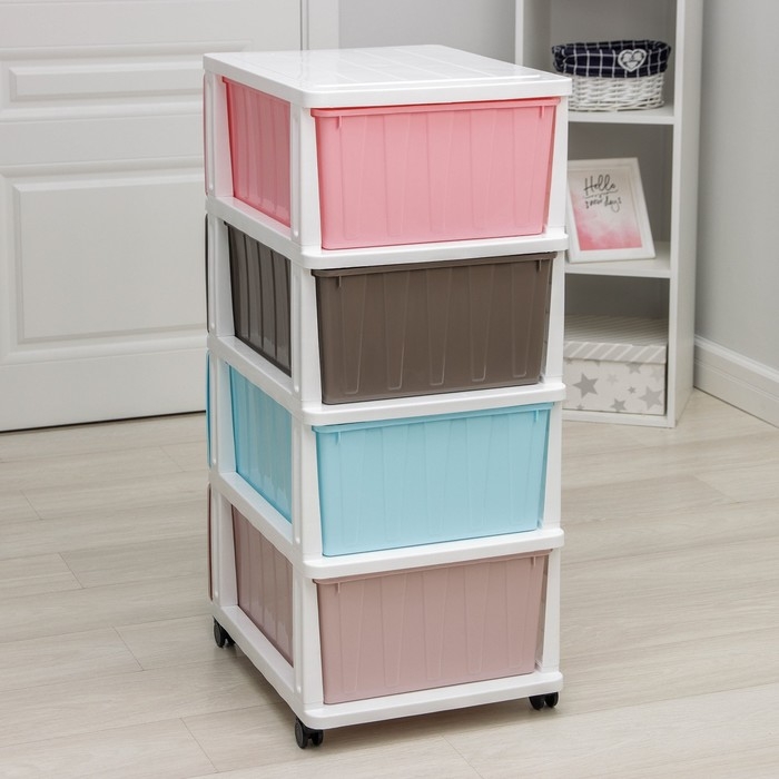 Комод 4-х секционный &laquo;Радуга&raquo;, разноцветный