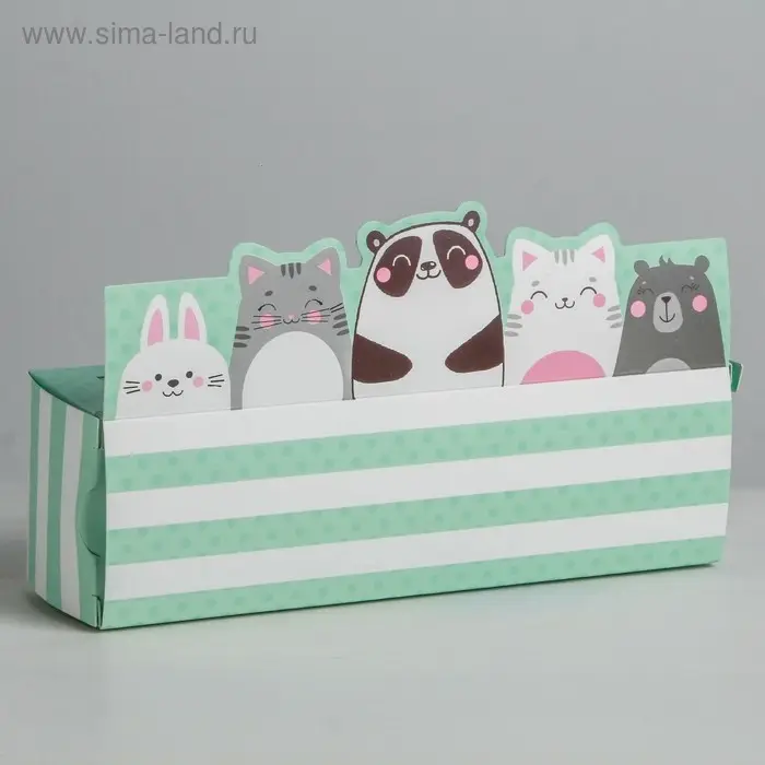 Коробка для макарун кондитерская, упаковка &laquo;Сюрприз&raquo;, 18 х 5,5 х 5,5 см